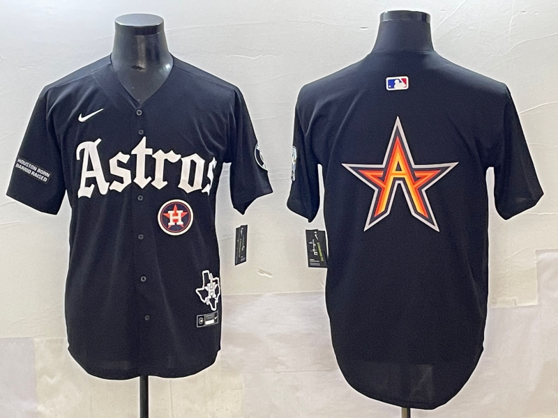 Men Houston Astros blank black MLB Nike 2025 jersey style 11